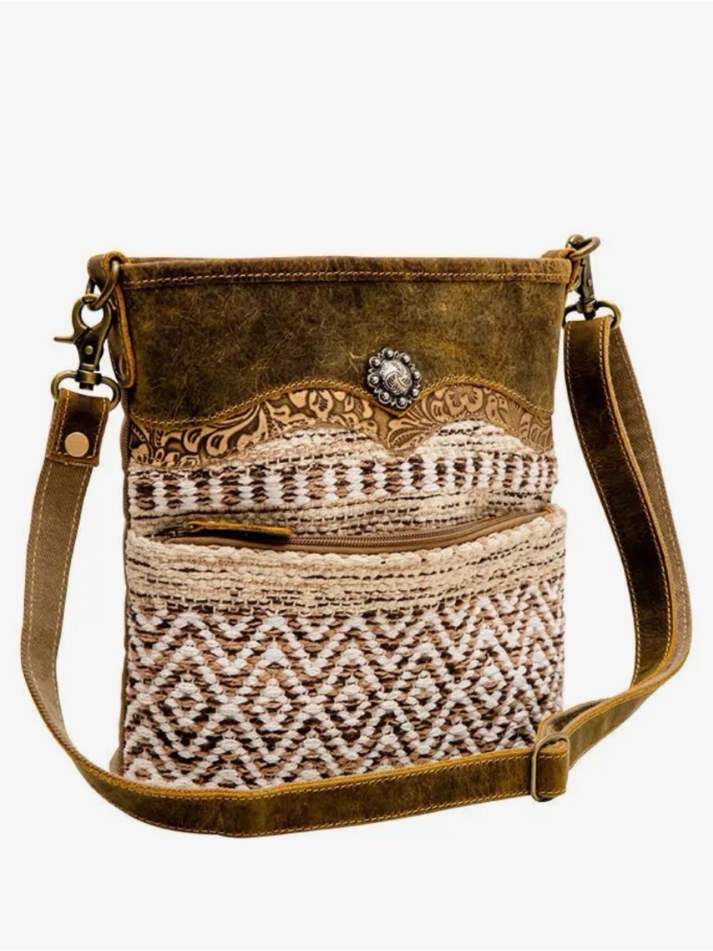 Myra Bag Hispad Boho Leather Crossbody Bag Purse Handbag